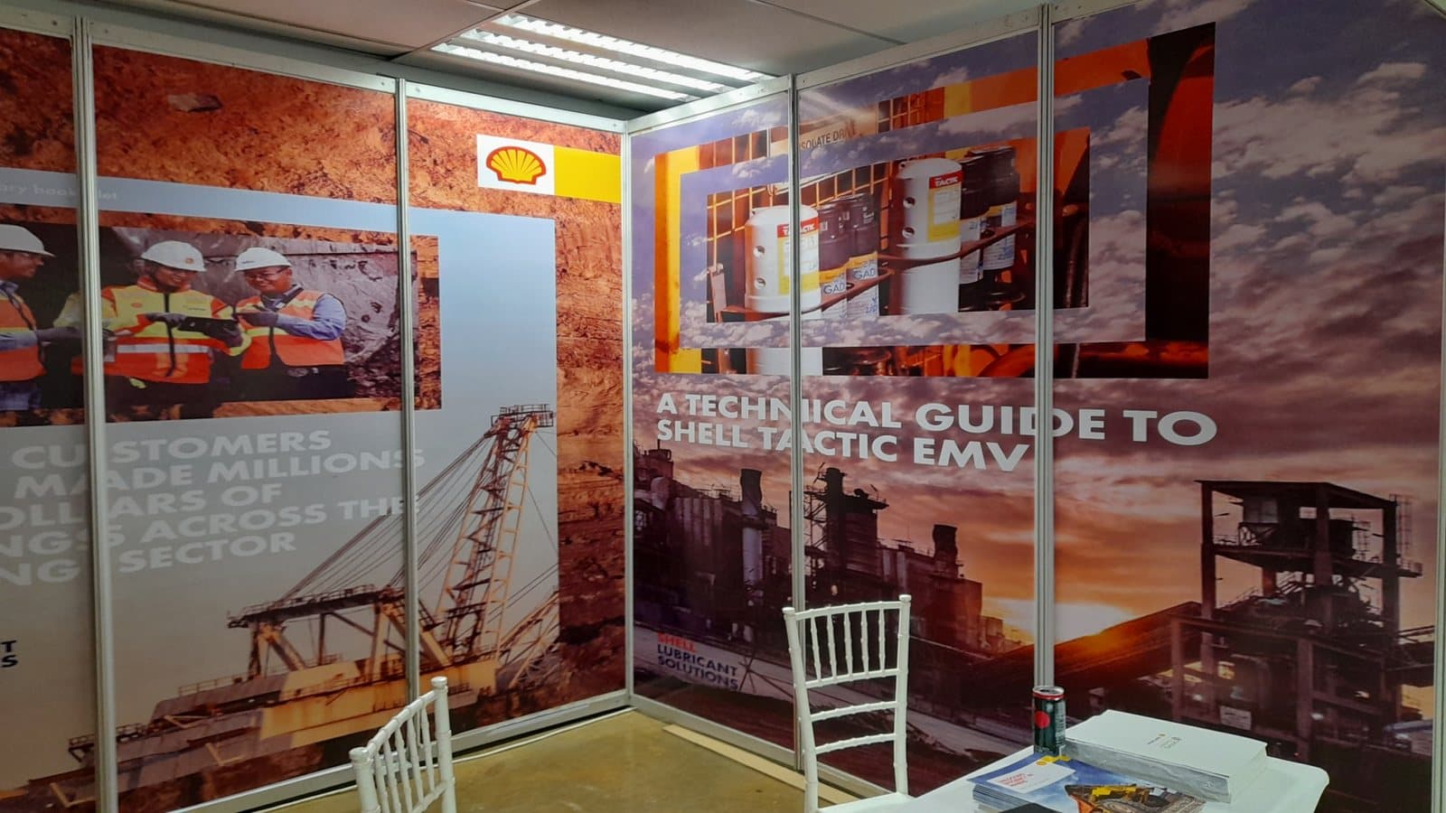 Shell technical guide exhibition stand built and wrapped