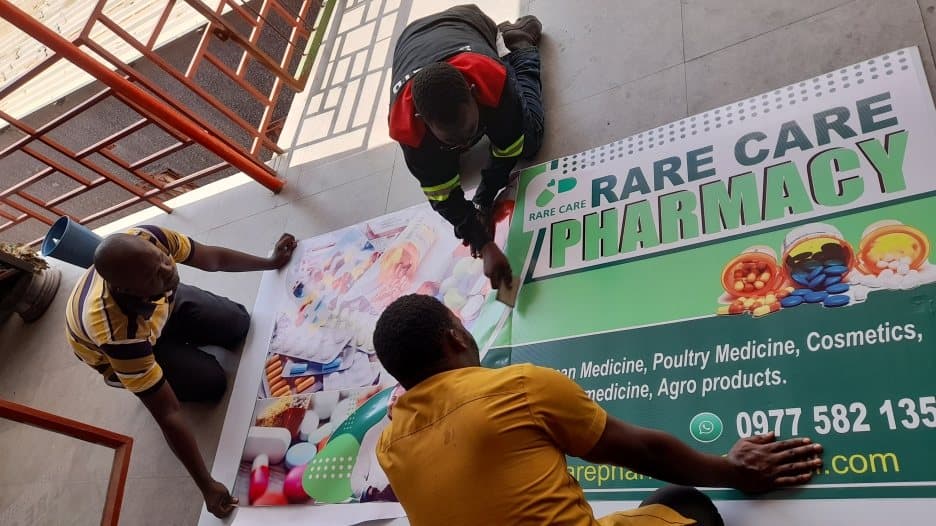 Pharmacy signage installation by House of Cafeda